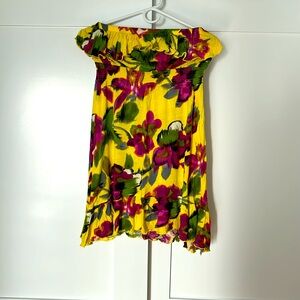 XXi Strapless Floral Print Dress